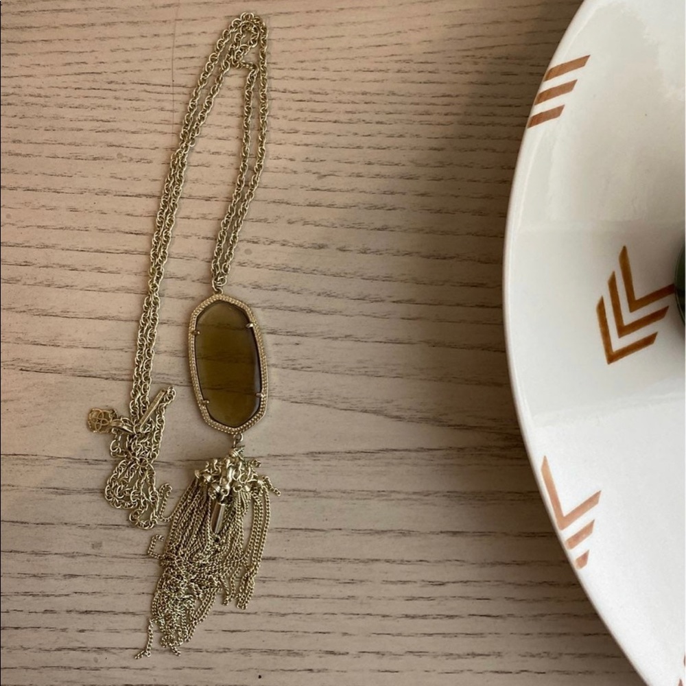 Rayne Long Pendant Necklace In Dichroic Glass